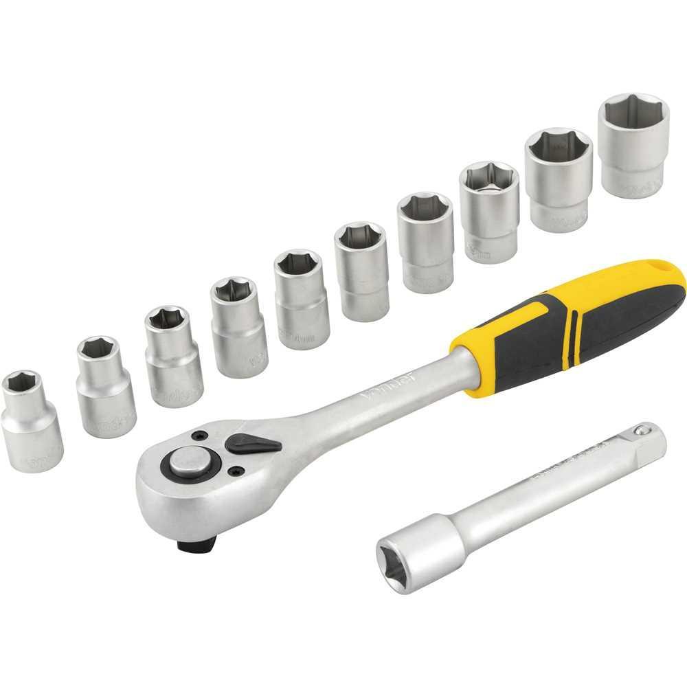 Soquete Encaixe 1/2" Com Catraca Jogo 12 Peças Vonder