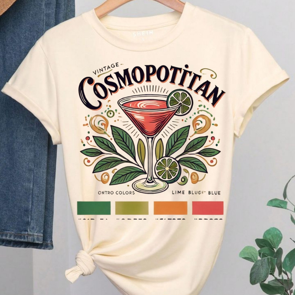 Camisa Feminina Camiseta Casual Estilosa Estampada Confortavel Leve Dia a Dia Lazer Academia 100% Algodão Lançamento