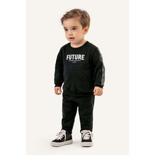Conjunto Bebê Menino Moletom Future Colorittá Preto em Oferta na Shopee