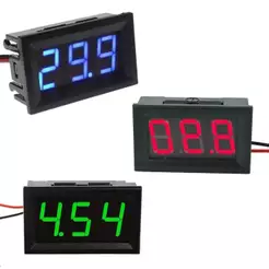 Voltímetro Digital LED DC 4,5V a 30V Universal para Carro, Moto, Caminhão e Som Automotivo