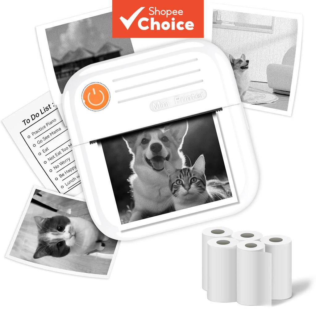 Impressora Fotográfica Bluetooth Mini Máquina De Fazer Adesivos Fabricante De Etiquetas Térmicas De Bolso Com Fita Para 