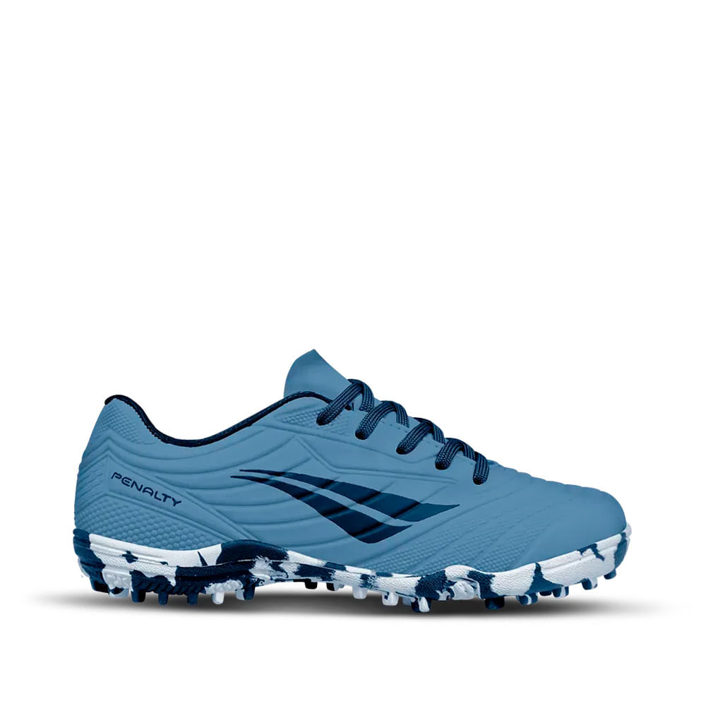 Chuteira Infantil Penalty Society Matis Kids XXI Azul/Branco