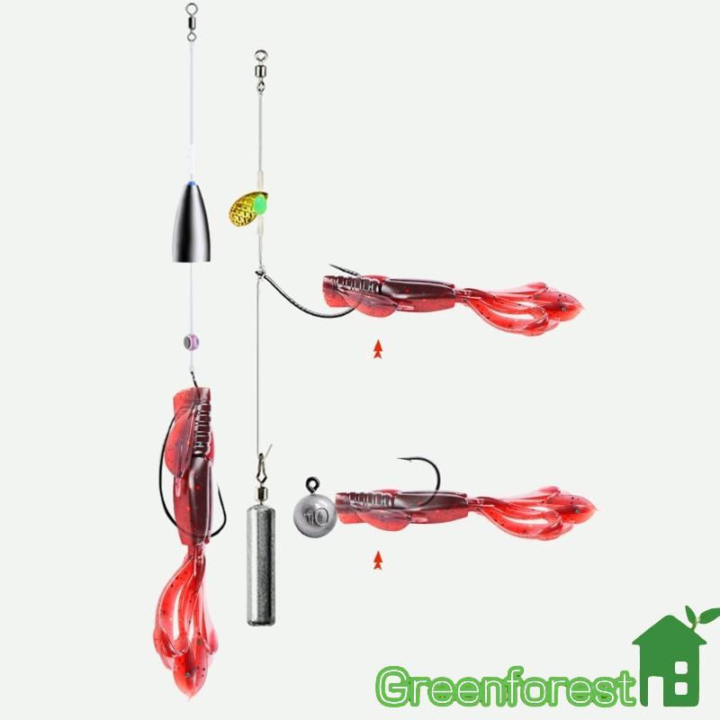 greenfor 10 Unidades Iscas Pesca Macias, Artificial Flutuante Camarão Lagostins