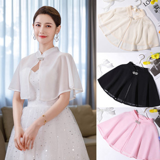 Botão De Noiva Branco Shawl Diamante Cardigan Ladies Wedding Top Shrug Chiffon Cloak Bolero Para Mulheres