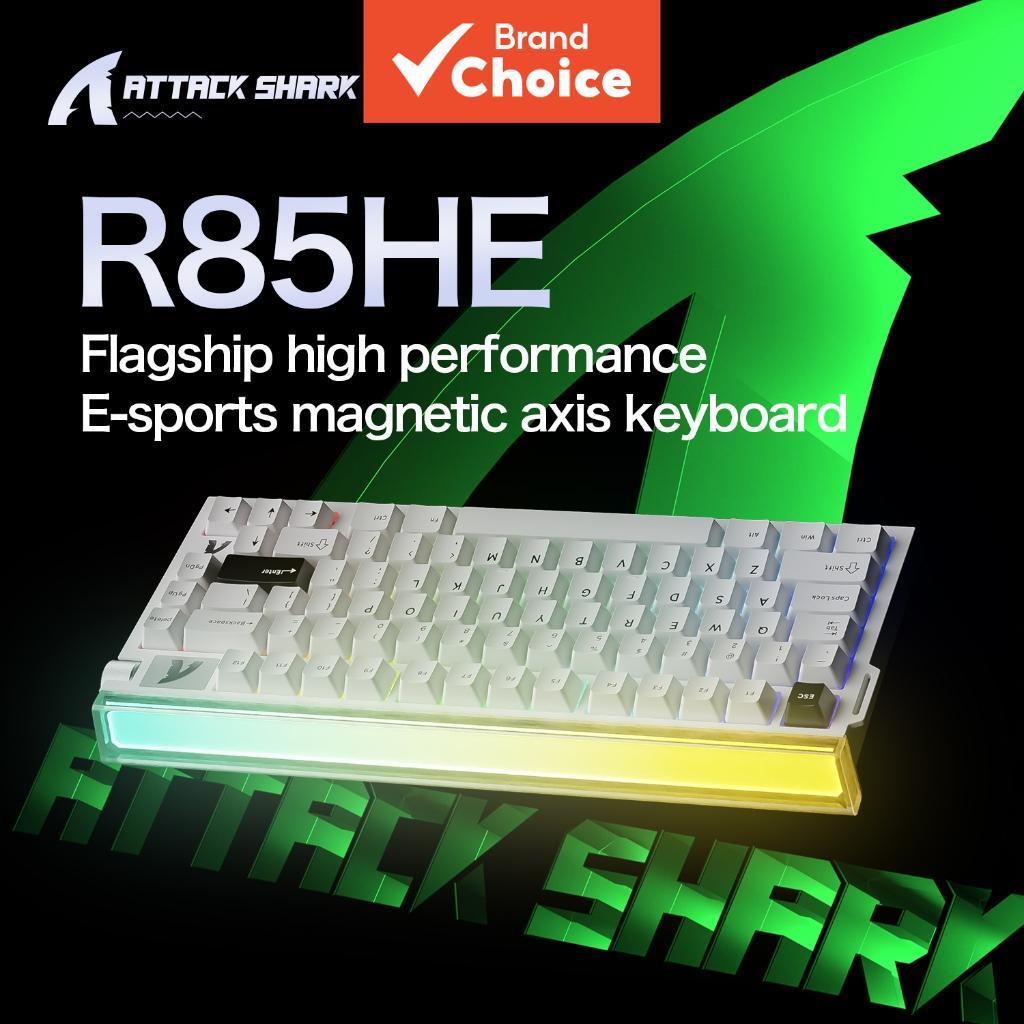 Teclado Shark R85 HE 75% Personalizado com Caixa de Luz Magnética, Gatilho Rápido, Hot-swappable, RGB Sul-Orientado,