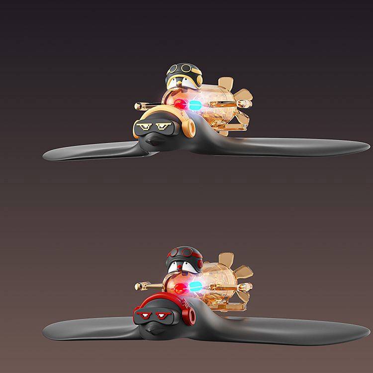 Wind Light-Emitting Side Window Deflector Small Aircraft Lights Car Rearview Mirror Cover Rain Block Board 6Q9R