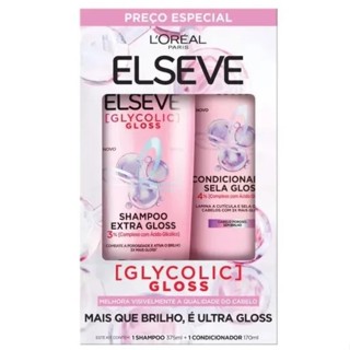 Kit Elseve Glycolic Gloss Shampoo 375ml + Condicionador 170ml em Oferta na Shopee