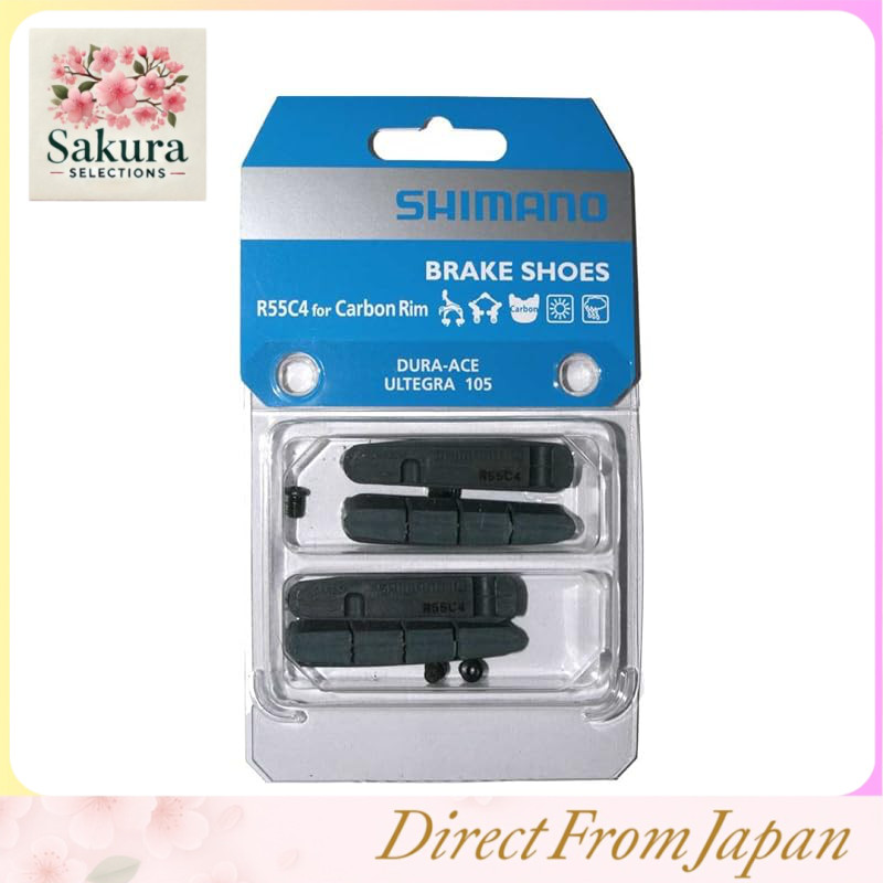 Shimano R55C4 Brake Pads Set of 2 for Carbon Rims (Dura Ace, Ultegra, 105) Road Bike Brake Pads