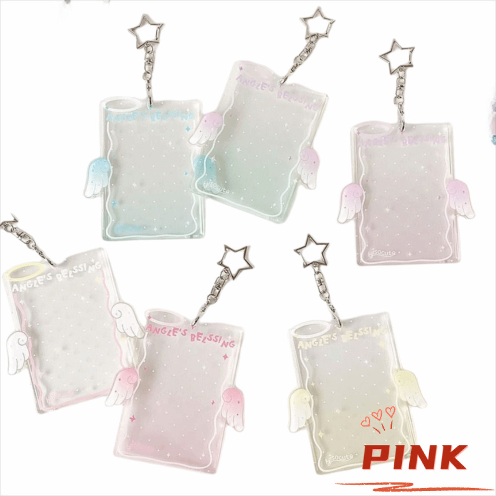 Porta-Cartões PINK1 Kpop , Fotográficos De Ídolos Acrílicos De 3 Polegadas , Capa Protetora De Asa De Anjo Para Chaveiro