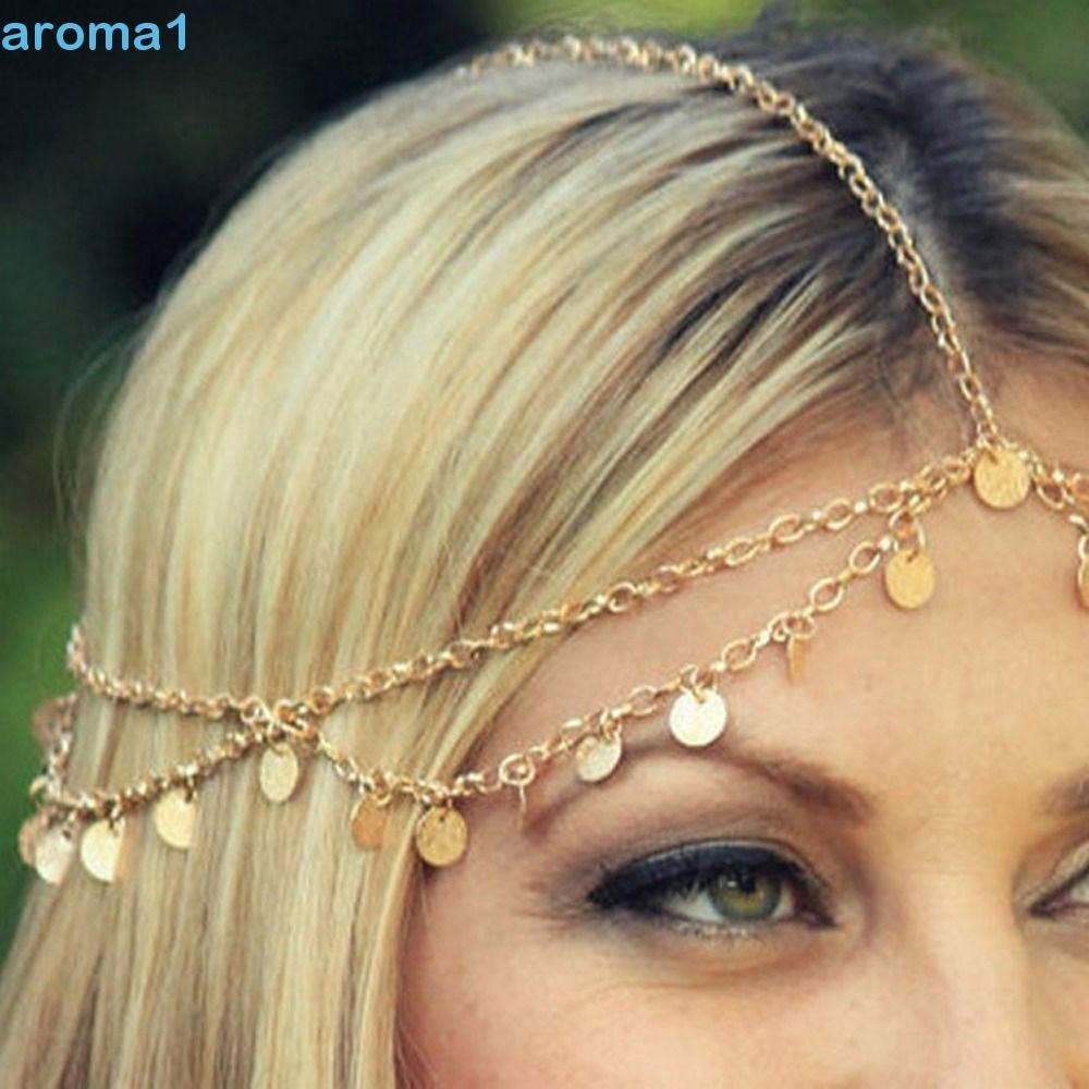 AROMA1 Cristal Testa Corrente Doce Headpiece Elegante Retro Borla Noiva Hanfu Headwear Feminino Cabeça