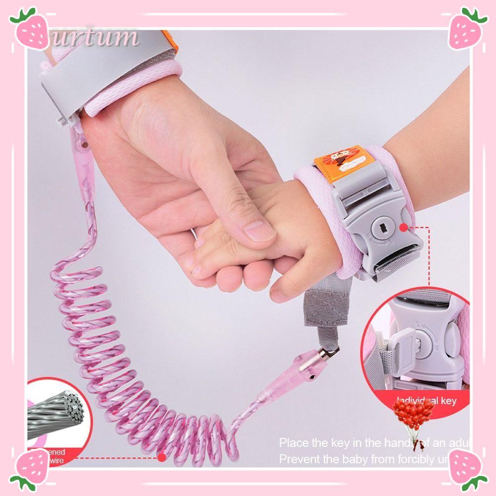 Trela De Arnês Para Crianças URTUM , Infantil Dobrável E Anti-Perda , Pulseira Ajustável Caminhada De Bebê