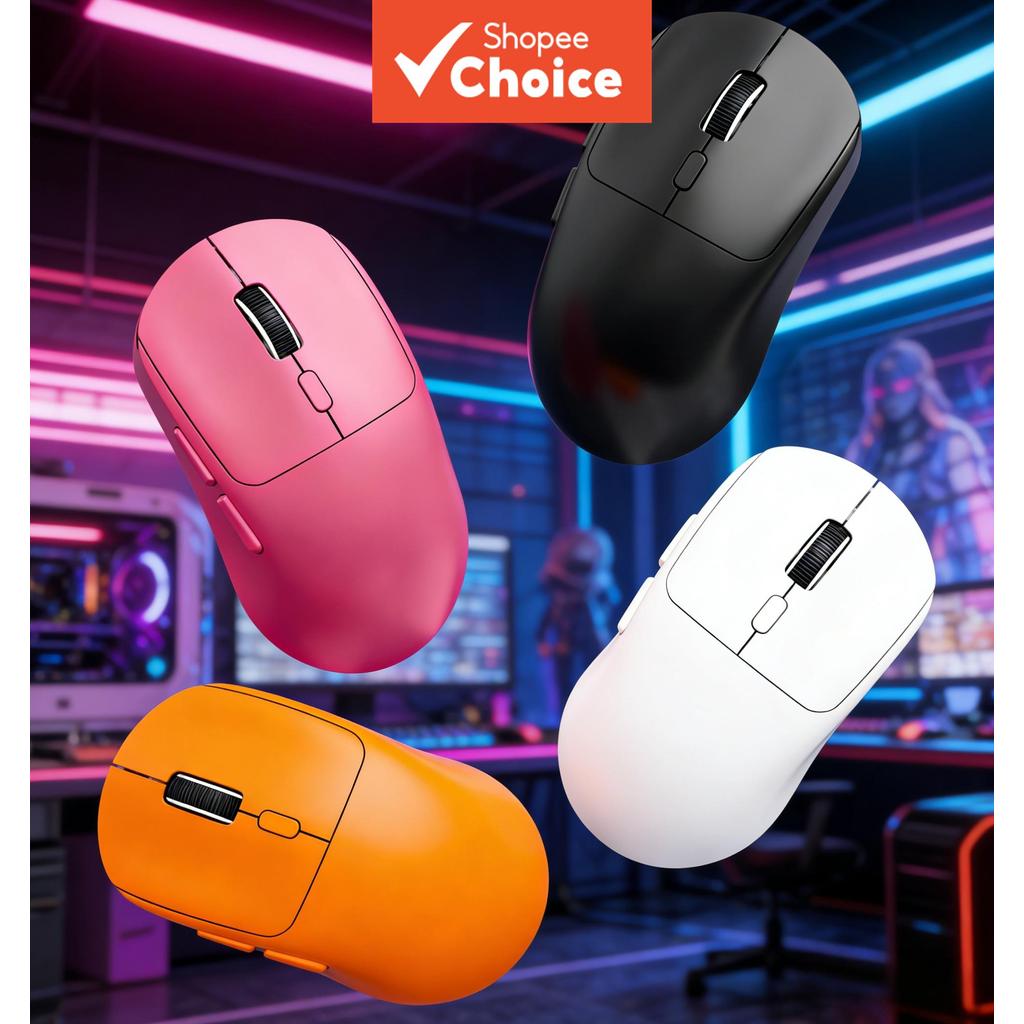 Mouse Gamer Sem Fio Silencioso com Bluetooth e 2.4GHz – Ergonômico, Recarregável, Bateria de Longa Duração, Compatível