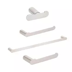 Acessórios Para Banheiro 4 Peças Vila Nova Pingoo - Prata