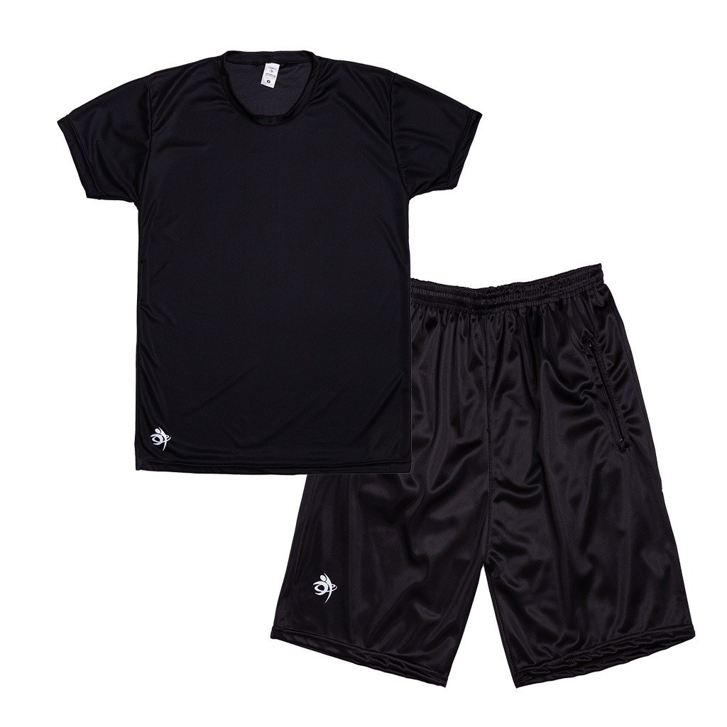 Kit / Conjunto Bermuda + Camiseta Dry Fit Masculina Casual - Treino - Academia - Esportes - Corrida