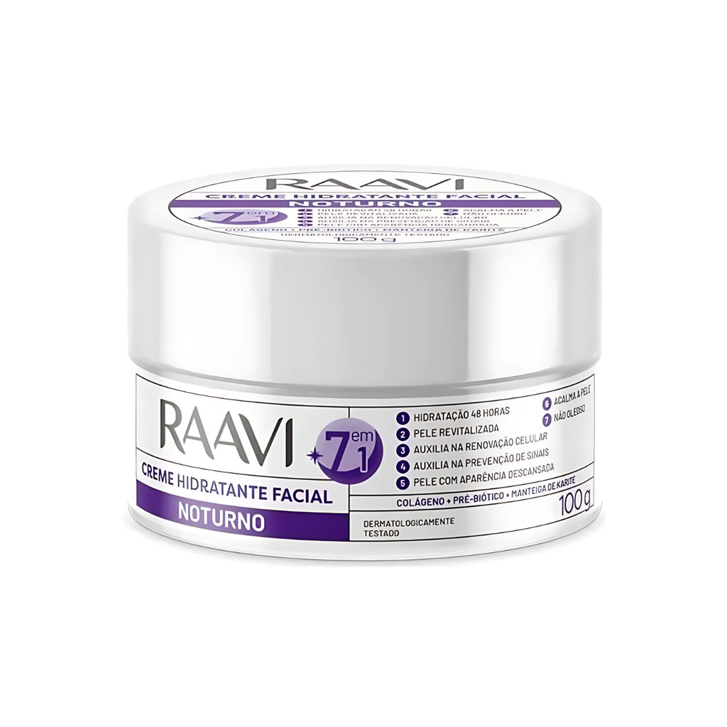 Creme Hidratante Facial Raavi Notruno 100g