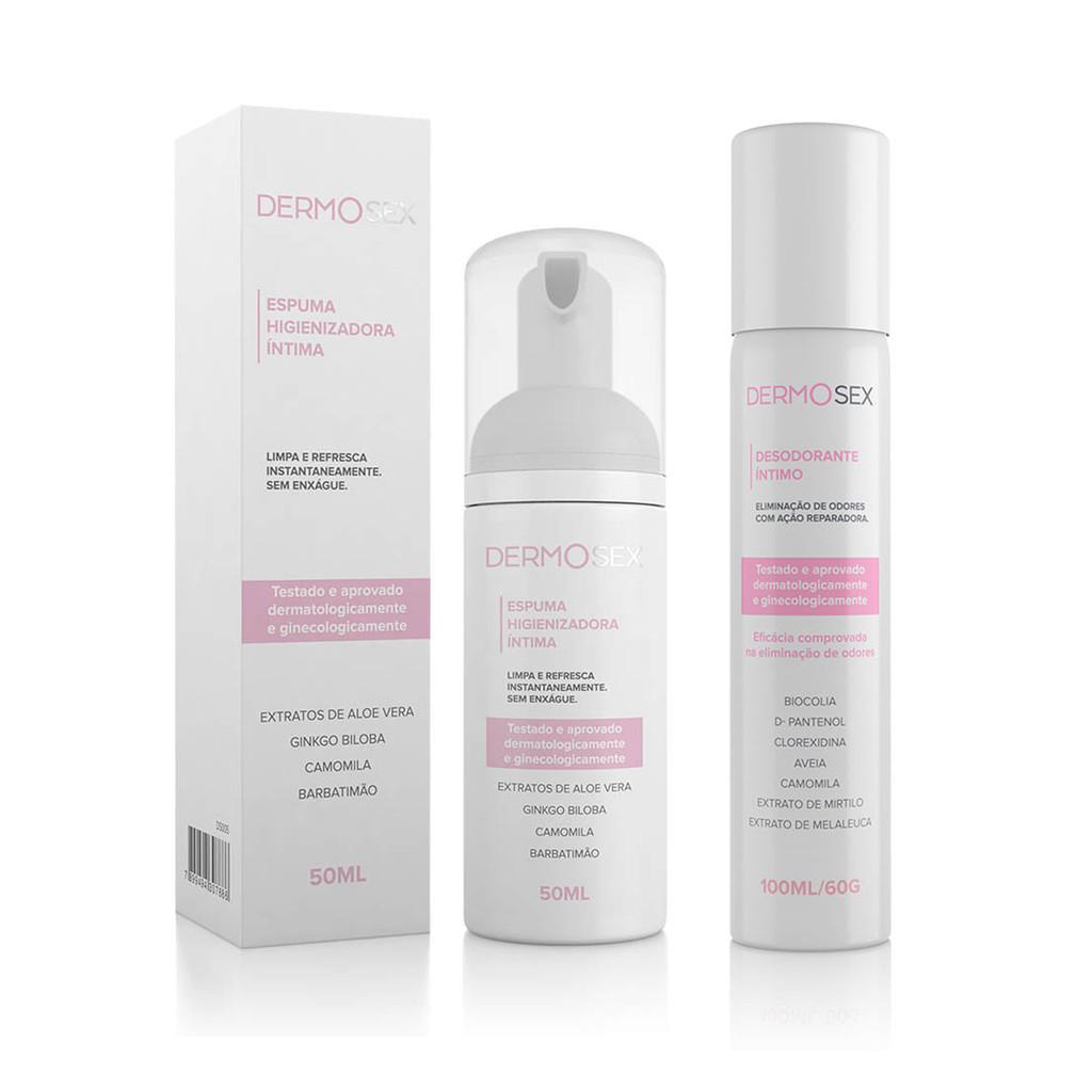 Kit Higiene Íntima Espuma Higienizadora Íntima + Desodorante