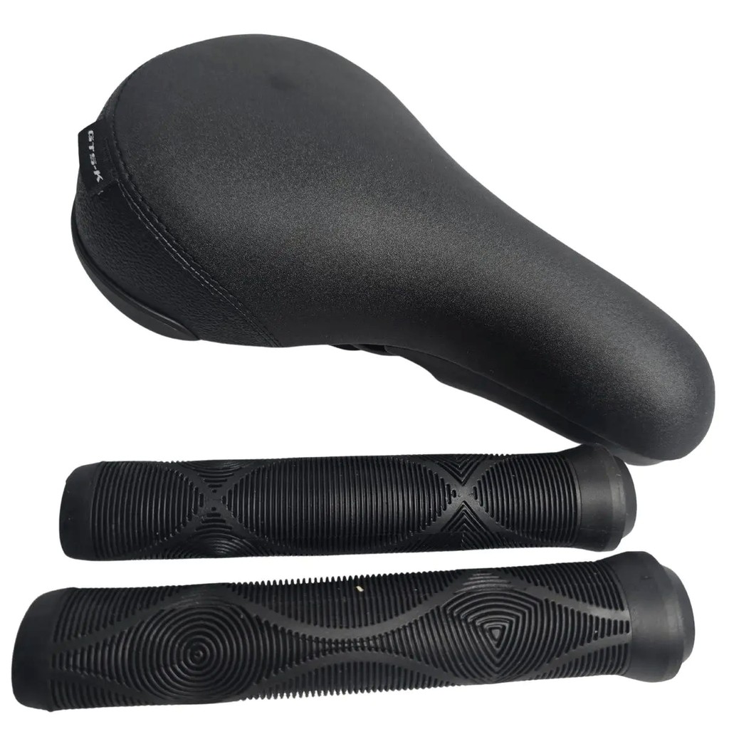 Kit Banco Selim BMX GTS-K c/ Carrinho + Punhos GPC-165 Preto em Oferta na Shopee