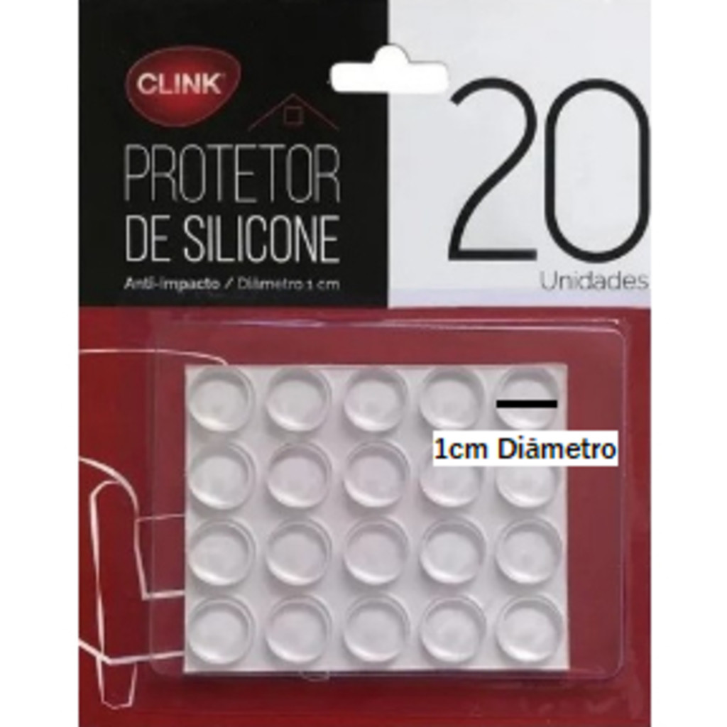 Oferta Protetor Adesivo Silicone Anti-Impacto Redondo 20 Ou 12 Unidades Clink Multiuso Universal em Oferta na Shopee