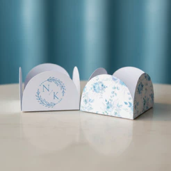 Forminha para Doces Personalizada - Azul Serenity - Casamento, Aniversário, Chá de Panela - Decoração de Festa