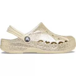Sandália Crocs Baya Glitter Clog K Winter White