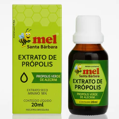 Extrato de Própolis Verde com Alecrim 18% – Mel Santa Bárbara 20ml | Imunidade Natural | Alta Concentração
