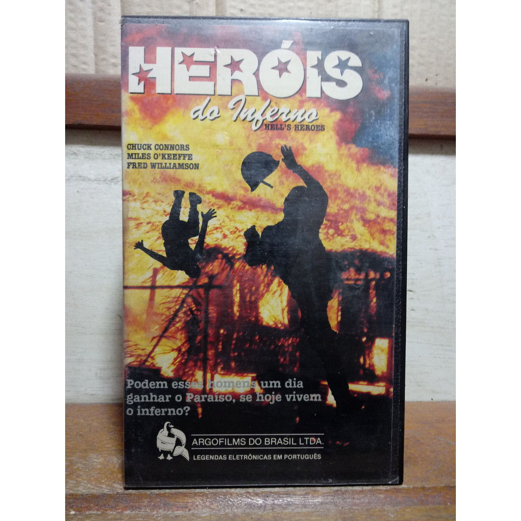 vhs Heróis Do Inferno - Chuck Connors - Miles O'keeffe - Fred Wi