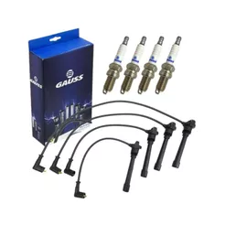 Kit Jogo 4 Cabo de Ignição E 4 Velas Para Fiat Palio Weekend 1.0 1.3 2000 a 2003 Gauss GC5021 GV8R02