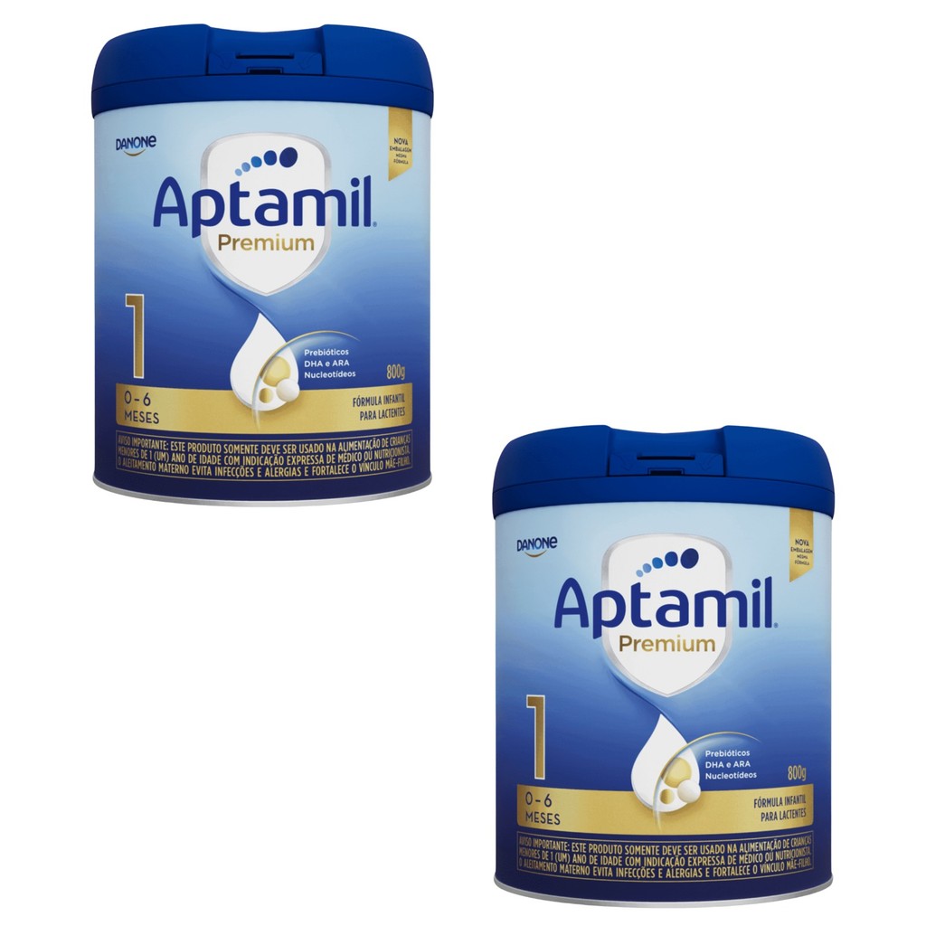 Kit com 4 Fórmula Infantil Aptamil Premium 1 - 800g