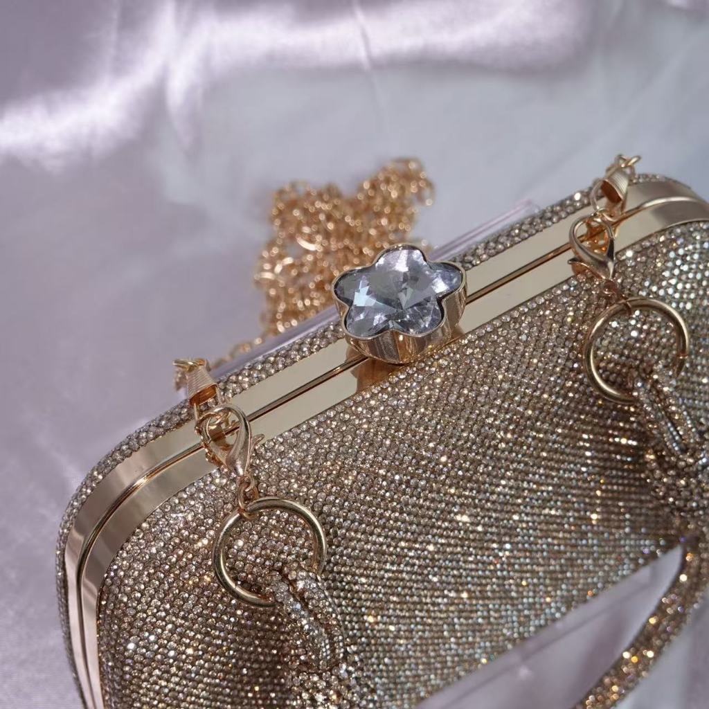 Bolsa Clutch Festa Casamento Com Strass Carteira Feminina com Glitter Para Festas