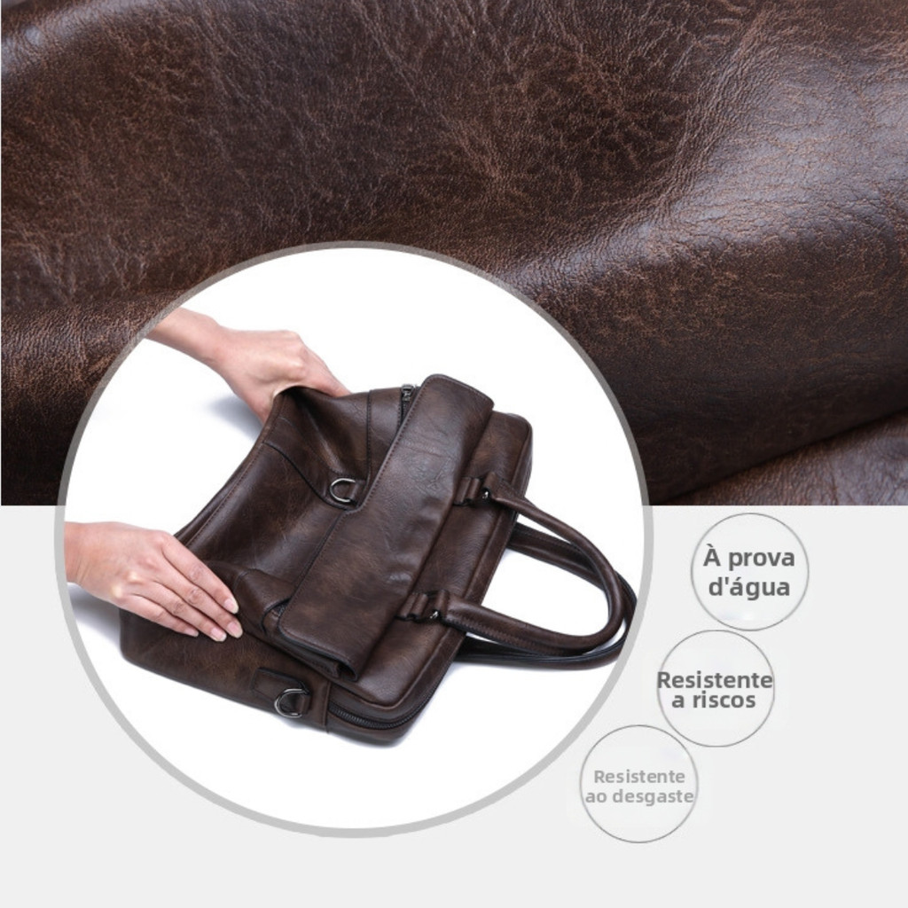 Bolsa Pasta Notebook Com Alça Executiva Transversal Resistente Para o Dia a Dia Trabalho Faculdade Maculina e Feminina — imagem 2 de 2