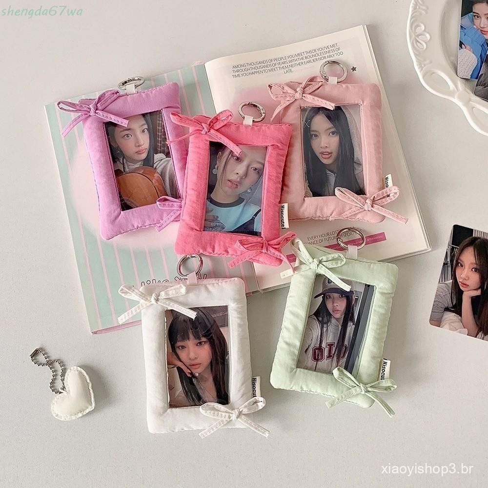 Porta-Cartões Fotográficos Coreano SHENGDA , Laço Com Chaveiro , Moldura Para Cartão Fotográfico , Decoração Suspensa