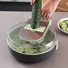 Mandoline Ralador Fatiador 15 Peças Cortador Vegetais Batata Cenoura Frutas Lâminas Inox