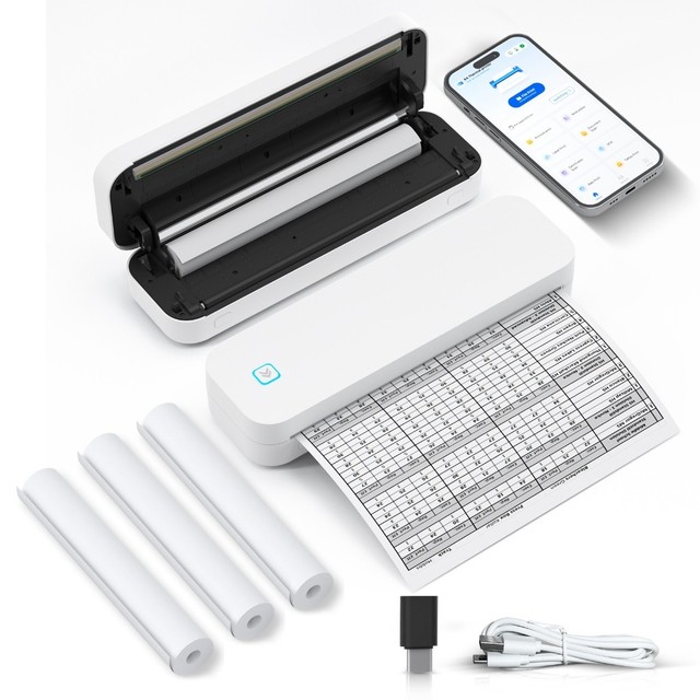 2 Em 1 Impressora Térmica A4 Decalque de Tatuagem Bluetooth Portátil Printer + Imprimir documento