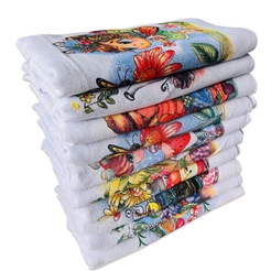 Pano De Prato Copa Atacado Estampado Bainha Kit Com 10 Peças