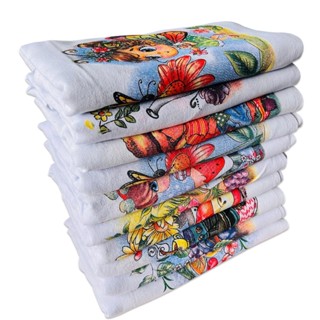 Pano De Prato Copa Atacado Estampado Bainha Kit Com 10 Peças em Oferta na Shopee