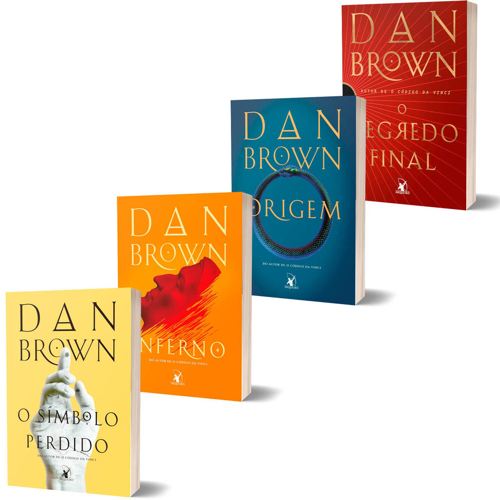 Livro Símbolo Perdido + Inferno + Origem + Segredo Final - Vol 3-6 - Dan Brown
