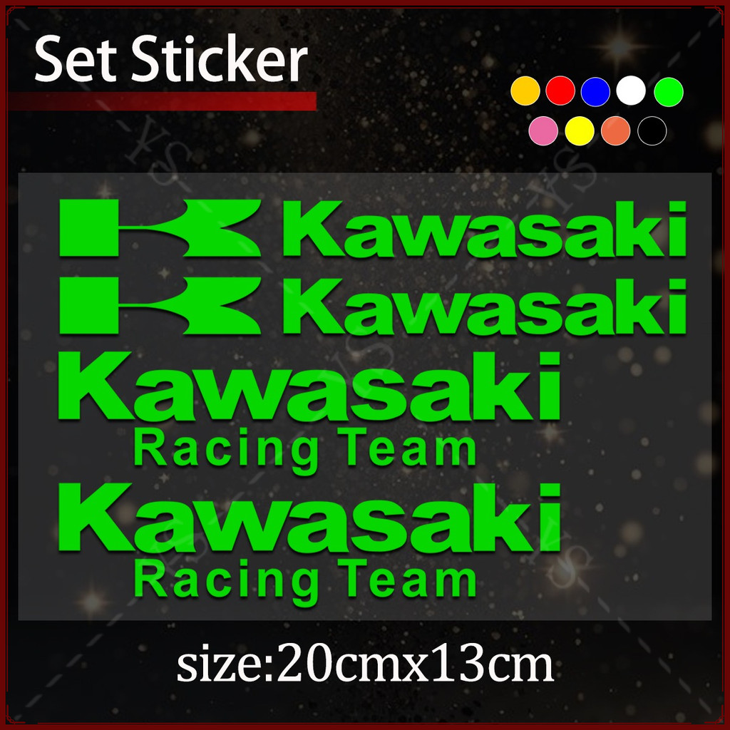 Conjunto De Decalques Refletivos Kawasaki Racing Adequados Para Ninja H2 ZX-10RR 6R 4R SE 10R Eliminador Acessórios Moto