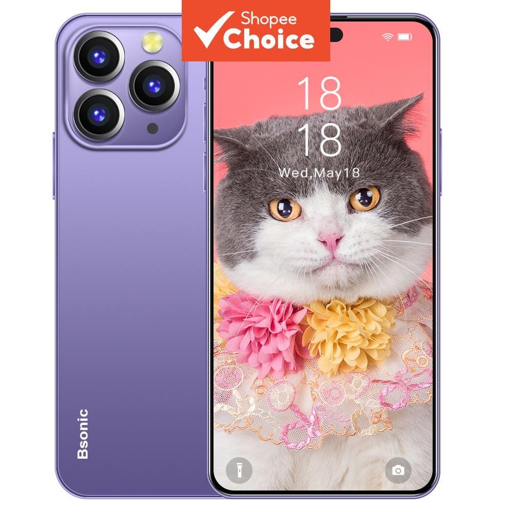 Smartphone De Suporte Duplo Dual-SIM Celular De 6.8 Polegadas 4 Gb + 128 Para i14 Pro Max
