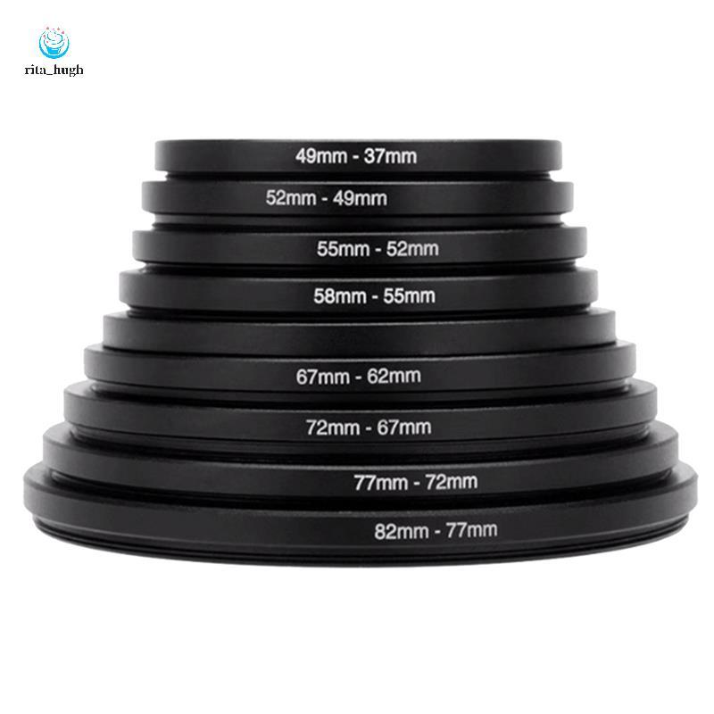 Conjunto De Anéis Adaptadores De Metal Para Filtro De Lente 82-37mm Aplicáveis A Várias Câmeras