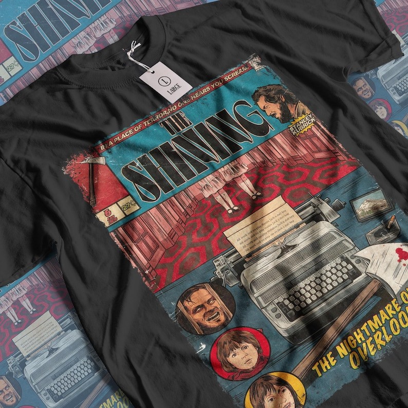 Camiseta Masculina Feminina Oversized Camisa Streetwear Vintage Aesthetic The Shining Movie Estilo Urbano