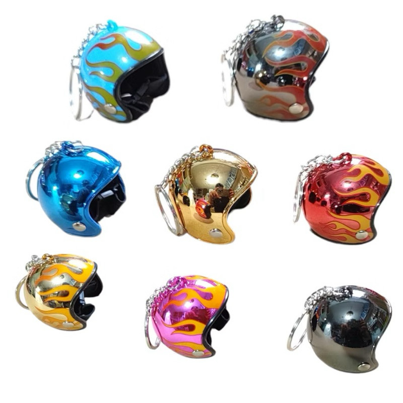 Chaveiro Capacete de Motocicleta Acessório Colecionável Motoqueiro Miniatura Porta-Chaves