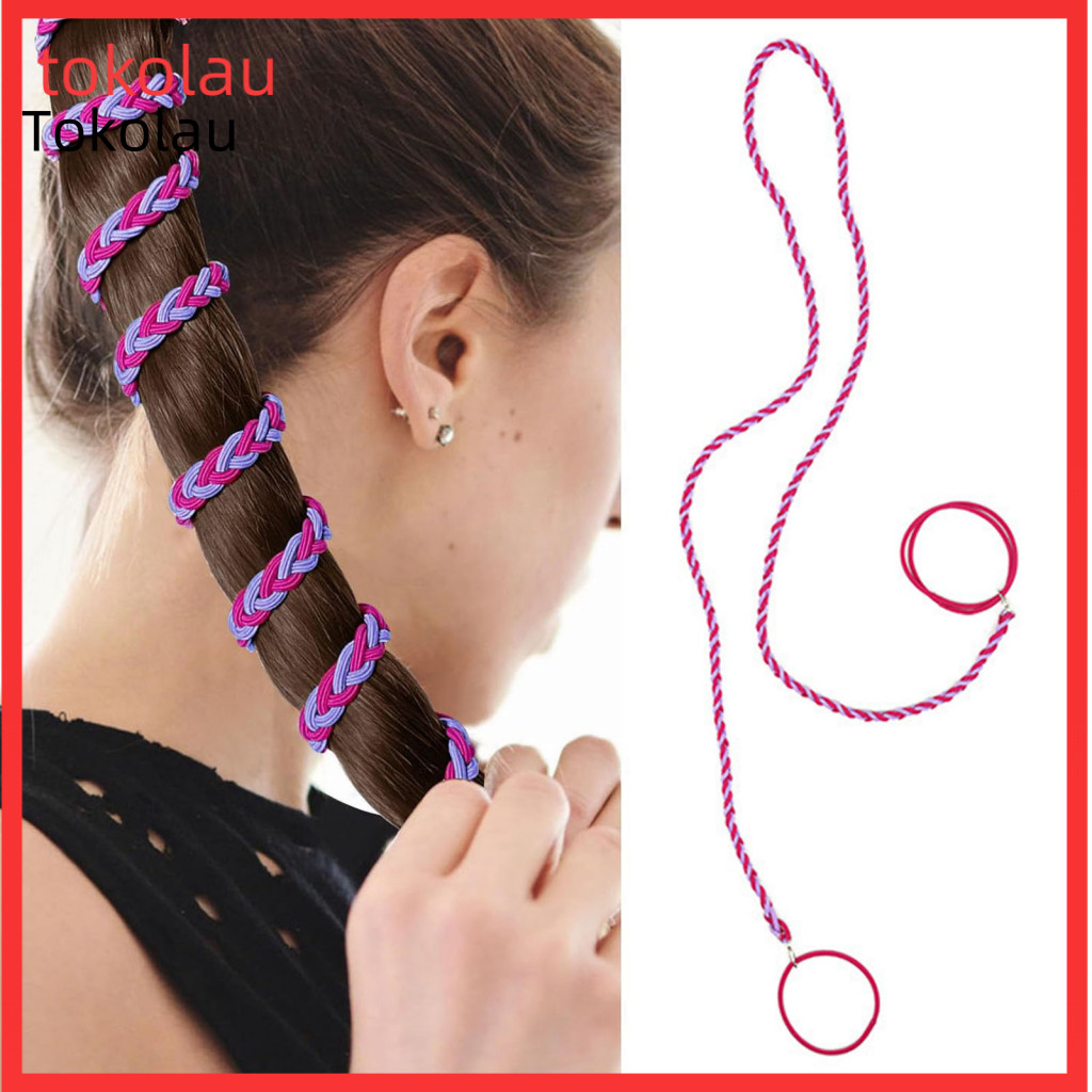 Extra-length Hair Ties Rope Ponytail Holder 4pcs Women’s Extra-long Spiral Bands – Tearable Elastic Straps Sports He