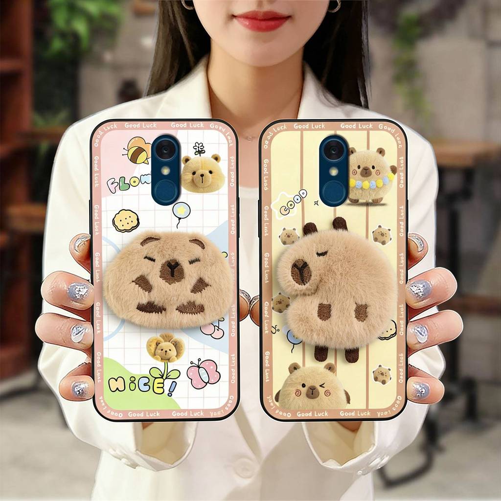 Capa De Telefone TPU Para LG Q7/Q7 +/Q7A/Style L-03K-JP Traseira Envoltória Completa Anti-Queda Resistente À Sujeira 3D