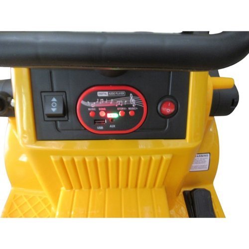 Mini Trator Eletrico Infantil Amarelo Bateria Recarregavel 6V Veiculo Criança Passeio Seguro Diversao