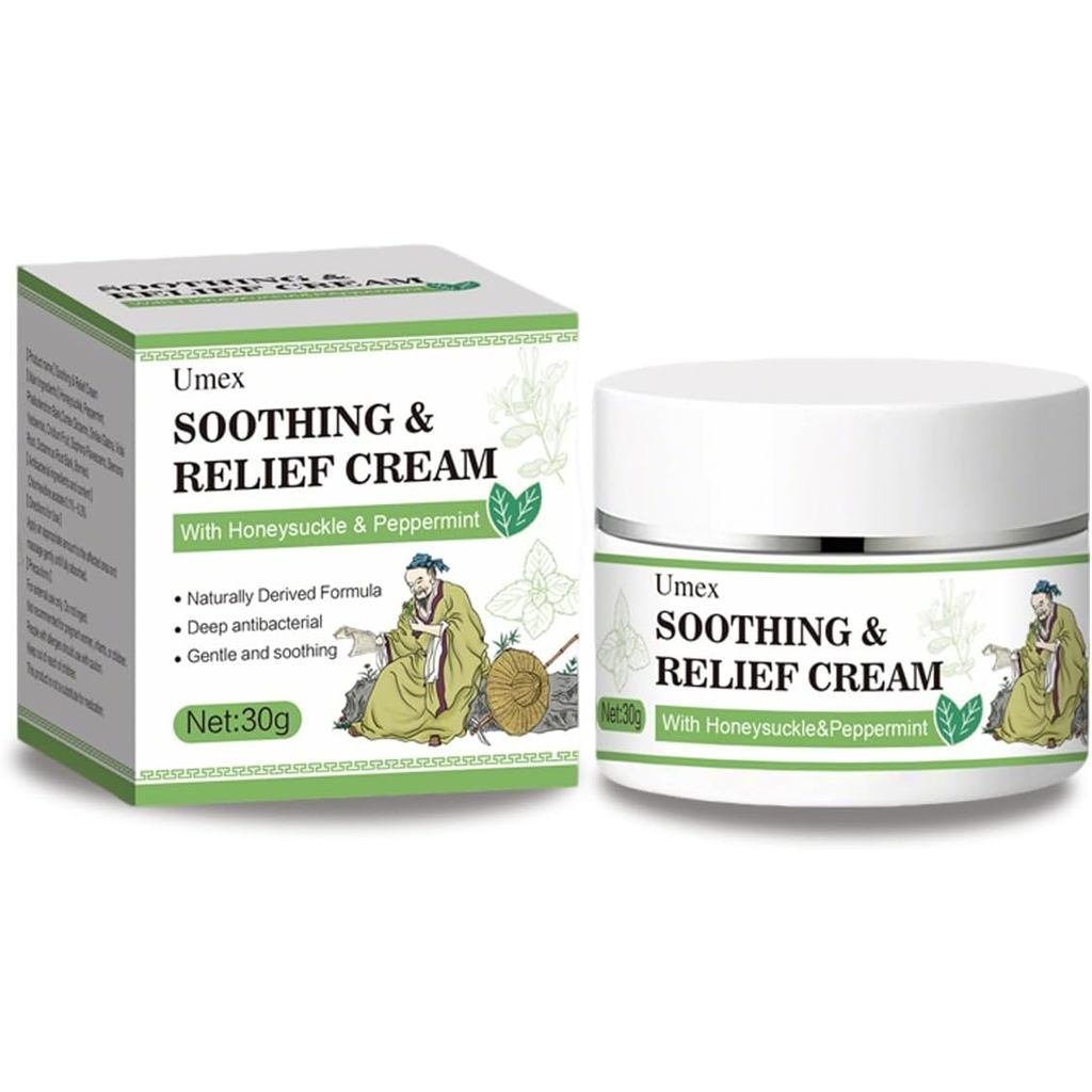 Creme Calmante Umex - Hidratante Herbal para Pele Sensível, Hidratação Leve e Conforto, Cuidado Diário Refrescante para 