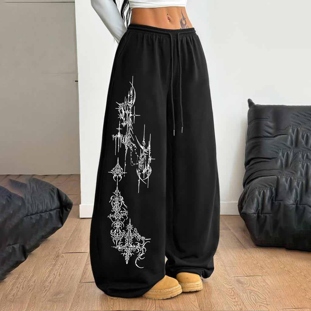 Calça Wide Leg Y2K Premium Streetwear Varios Raios Punk Estilo Americano Moda Gringa Baggy