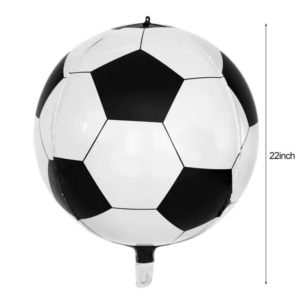 10 Balão Metalizado Bola 4D 22 pol de Futebol 55cm Festa Decoracao aniversario enfeite surpresa