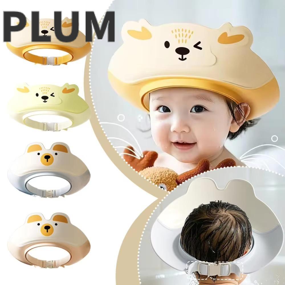 Touca De Shampoo PLUM , Chapéu De Banho De Bebê À Prova D'água Com Proteção Facial Ajustável , Protetora Segura Para