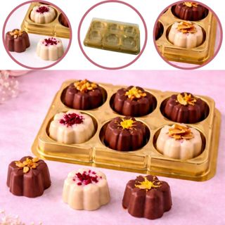 10 CAIXA EMBALAGEM P/ 6 DOCES E BOMBONS  DOURADO BWB14240 em Oferta na Shopee