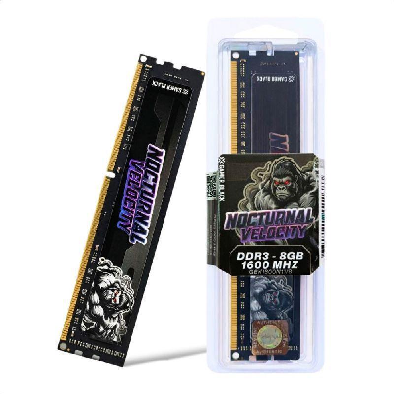Memoria Gamer Black Pc 8Gb Ddr3 1600Mhz